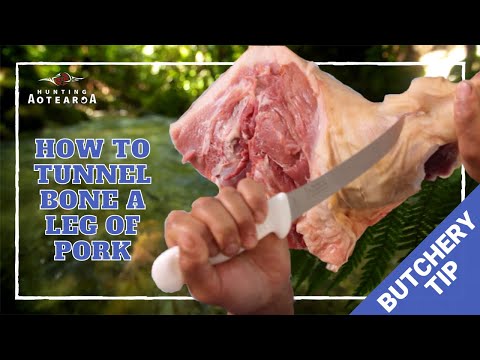 How to tunnel bone a back leg of Pork - Hunting Aotearoa Tip - Part 16