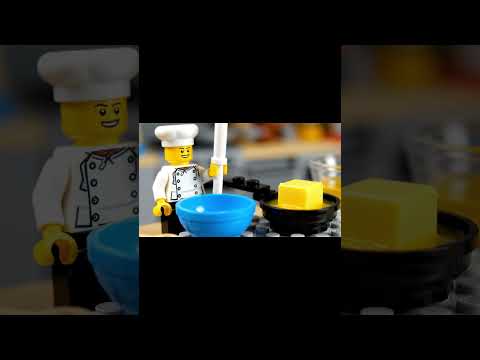 Fluffy Pancakes in LEGO Animation 🥞🧱 | Satisfying Cooking Shorts