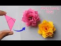 How To Make Paper Flower Rose Paper Flower Making Step By Step Diy Paper Rose Flower