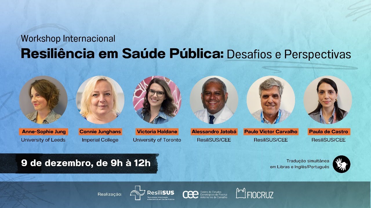 Workshop Internacional de Resiliência em Saúde Pública: desafios e perspectivas