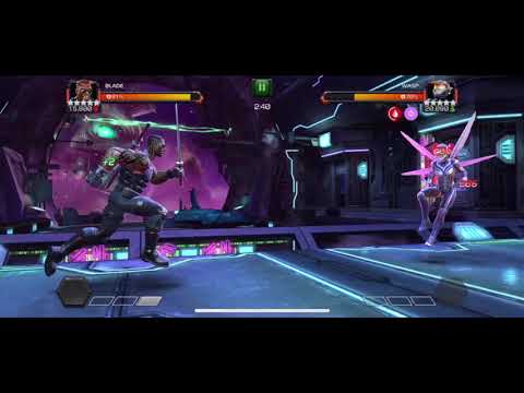 Blade vs. Wasp (Map 6, 100% Power Gain) | Zero Hits / Parry Only | Marvel Contest of Champions