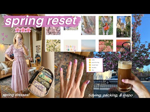SPRING RESET 🌸🧼🧹 | spring cleaning, nuuly dress haul, reflections, + chatty catch-up