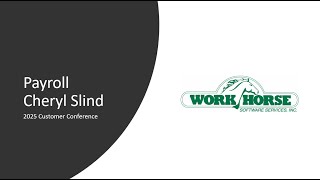 Customer Conference 2025 – Payroll Session