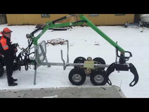 Hydraulisk skogsvagn / griplastarvagn / timmervagn / ATV-vagn / Miniskotare