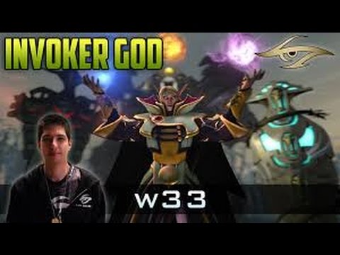 w33 Dota 2 Invoker God King of  Sun Strike