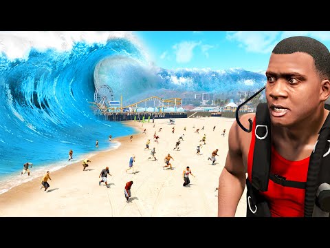 1ft vs 10,000ft Tsunami in GTA 5