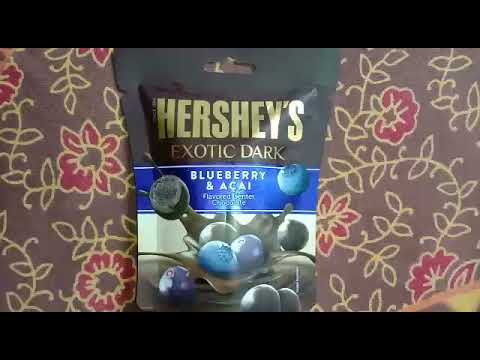 Review:- Hershey's Exotic Dark Blueberry 🫐 & Acai Flavoured Chocolate|Mini pack at ₹55|