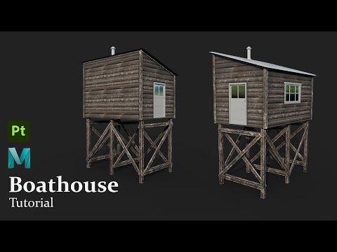 ENVIRONMENT MODELING in MAYA 2023 Boathouse 1 Modeling Blockout