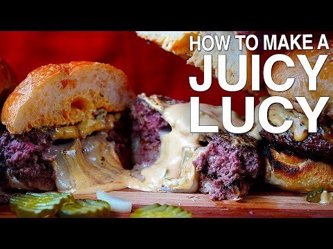 How to Grill a Juicy Lucy burger | The BEST Stuffed Burger EVER