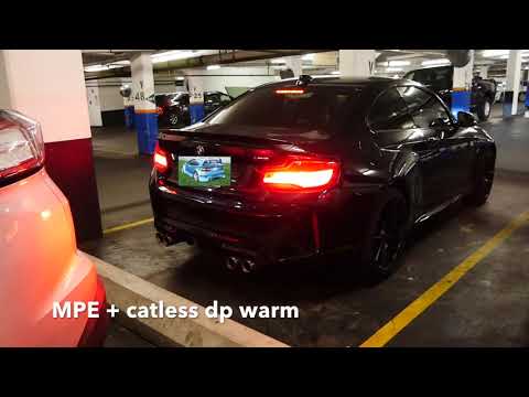 BMW M2 exhaust comparison (stock vs mpe vs mpe&dp)