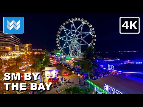[4K] SM by the Bay Amusement Park in Mall of Asia (MOA) Philippines 🇵🇭 Night Walking Tour Vlog