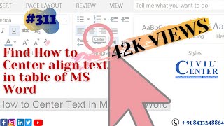 Find How to Center align text in table of Microsoft Word Excel Powerpoint || Excel Microsoft
