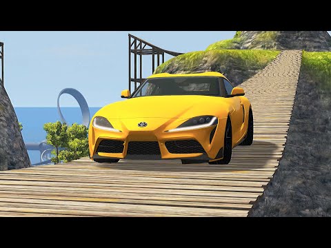 Cars vs Suspension Bridge – BeamNG.Drive