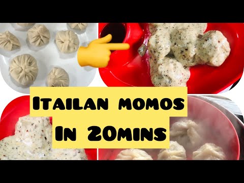 ITALIAN MOMOS RECIPE|Momos in white cheesy sauce|cream Momos|Gravy Momos recipe| BORN TO DINE