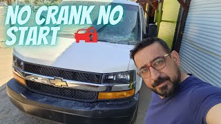 2018 Chevy Express Cargo van No Start after collision