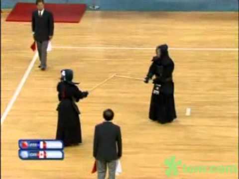100904Kendo World East vs West Team, Taisho, Yoshimura (FRA) vs. Kamata (CAN)