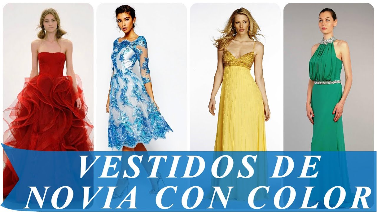 Vestidos de novia con color
