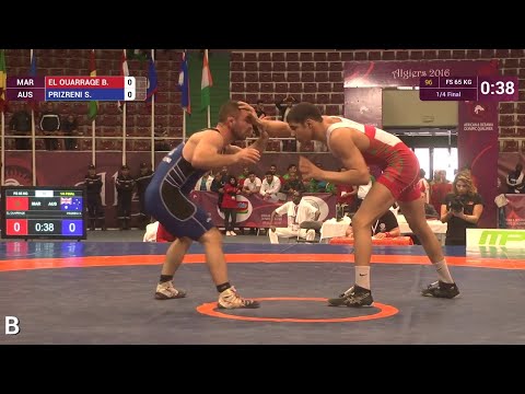 1/4 FS - 65 kg: S. PRIZRENI (AUS) df. B. EL OUARRAQE (MAR), 11-6