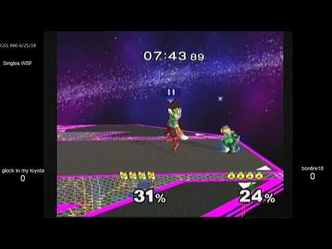 GSS 86 SSBM - glock in my toyota (Game & Watch, Fox) vs. bonfire10 (Sheik) - Melee WSF