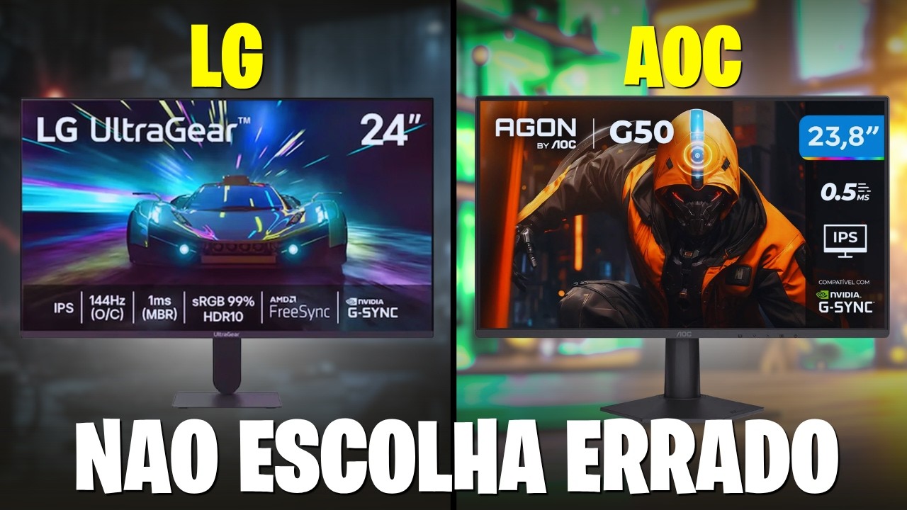 Miniatura da avaliação em vídeo de Monitor Gamer AOC AGON G50 27" 144Hz 0,5ms IPS HDR10