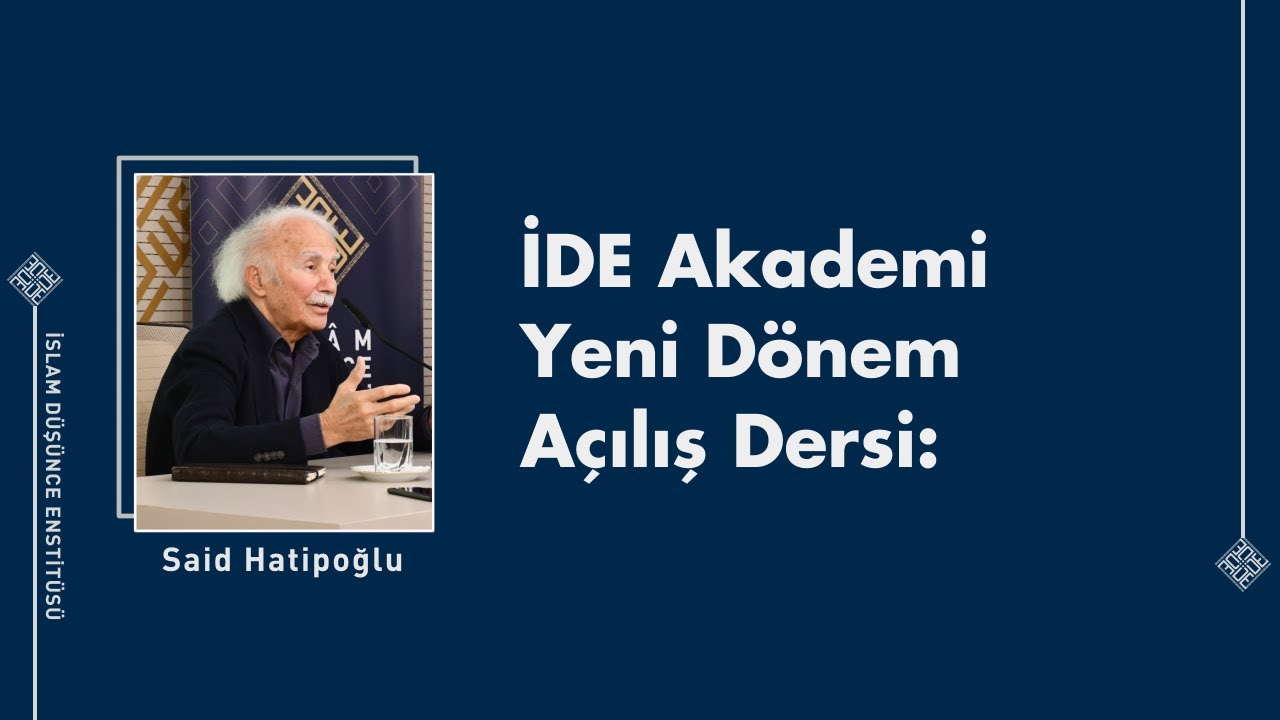 IDE STARTS İTS NEW ACADEMİC YEAR 2019-2020 WİTH A LECTURE BY PROF. DR. MOHAMMED SAİD KHATİBOGLU AND PROF. DR. PROF. MEHMET GORMAZ.