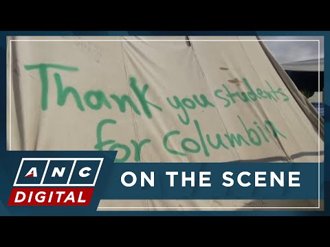 LOOK: Displaced Gazans thank USA students for support through graffiti ANC
