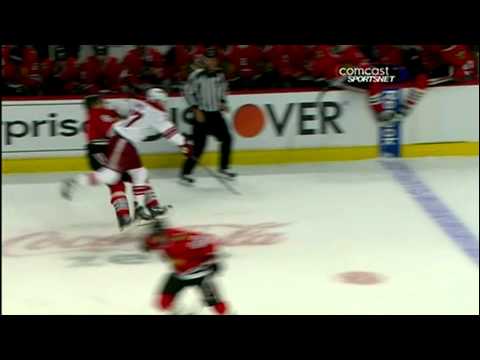 Raffi Torres DESTROYS Marian Hossa. April 17th 2012