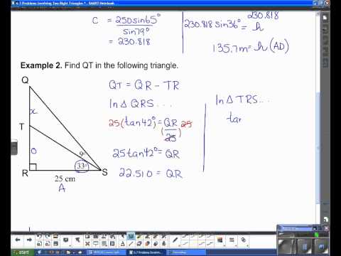 MPM 2D U1L9   Problems with Multiple Right Triangles