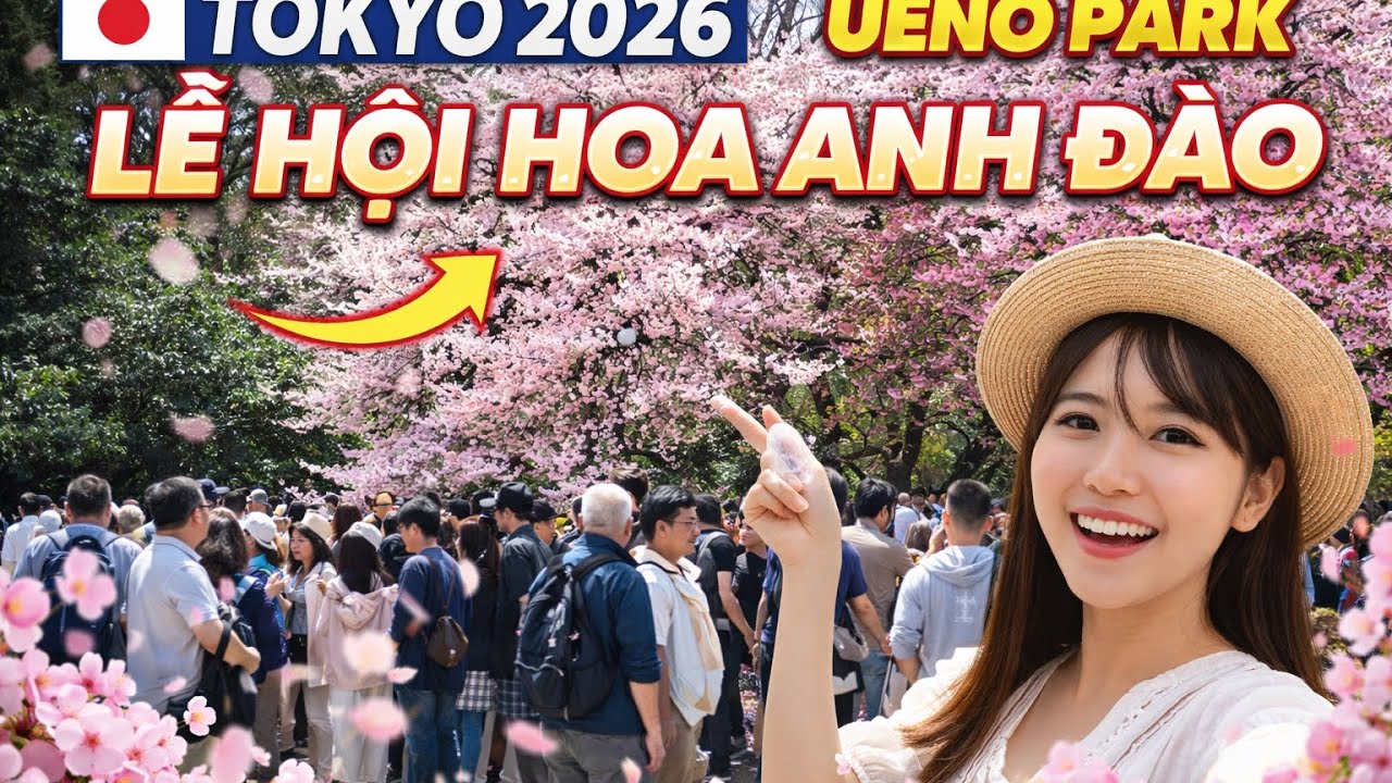 Ueno Park 2026 Lễ Hội Hoa Anh Đào ĐẸP NHẤT Tokyo  Cảnh Thực Tế Gây Choáng
