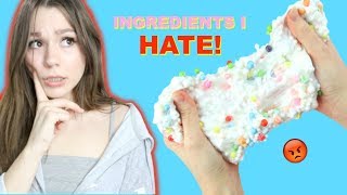 MAKING DIY SLIMES WITH INGREDIENTS I HATE! (Awesome slime DIYs with HORRIBLE ingredients!)