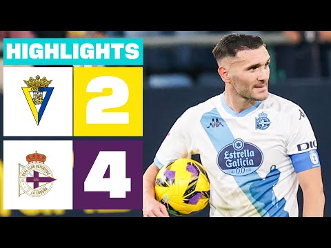 CÁDIZ CF 2 - 4 RC DEPORTIVO I HIGHLIGHTS LALIGA HYPERMOTION