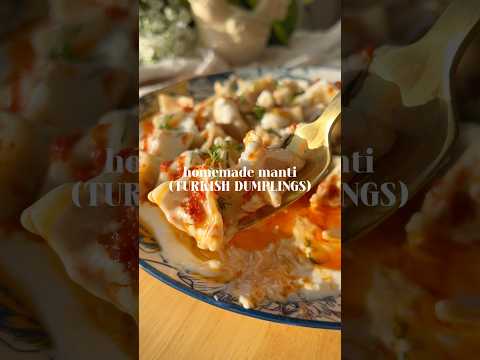 homemade manti (turkish dumplings)🥟 recipe is on my blog kennascooks.com #recipe #dumplings #food