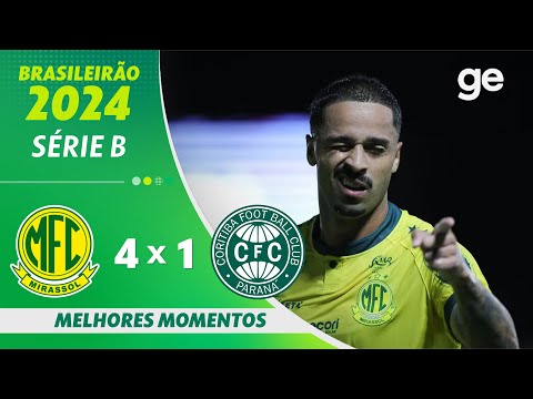 Gols e lances de Mirassol x Coritiba