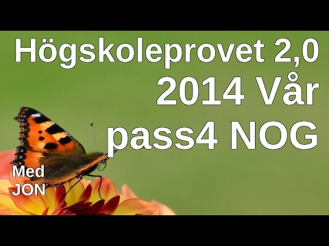 HP 2,0 2014 vår pass4 NOG högskoleprovet Tips och lösningar av Jon