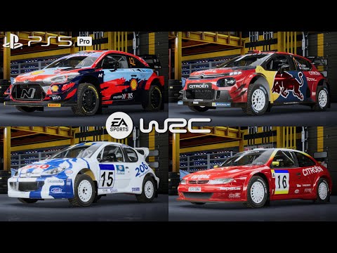 EA Sports WRC: All Car List (98 Cars Final) - Include DLC Le Maestros & Hard Chargers [4KPS5Pro]