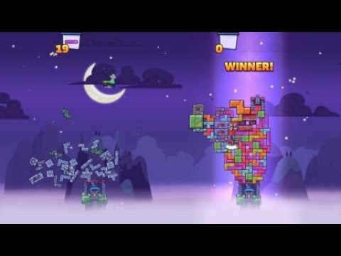 Tricky Towers - Trying to reach the other players Tower in Survival Special!