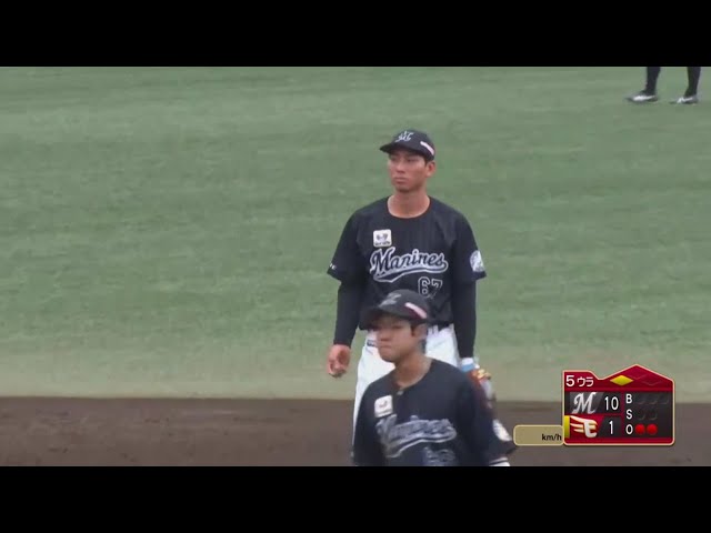 【ファーム】マリーンズ・茶谷 センターに抜けさせないファインプレー!! 2020/10/3 E-M(ファーム)