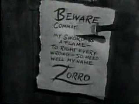 Walt Disney's Zorro - Original Intro (Black & White)