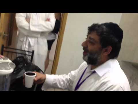 R' Aaron Lankry (Grand Rabbi of Sakov) at Havdalah in Uman 2012