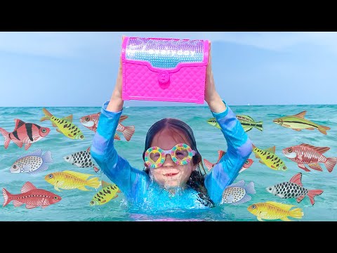 Nastya found a treasure on the beach