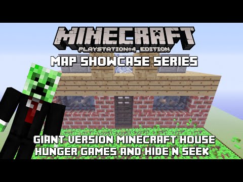 PS3/PS4 Minecraft Map Showcase: Episode 122 Giant Version Minecraft House Hunger Games w/ Download