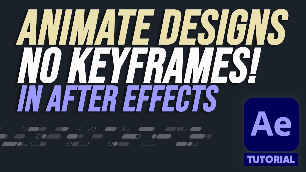 Animate WITH NO KEYFRAMES in After Effects! | Tutorial