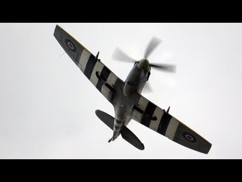 4Kᵁᴴᴰ Supermarine Spitfire LF Mk.XVIe (16e) - 9 Minutes PURE Rolls Royce Merlin SOUND!!!