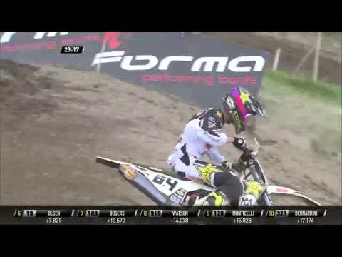 MXGP of Trentino MXGP Race 1 Thomas Covington passes Jeremy Seewer