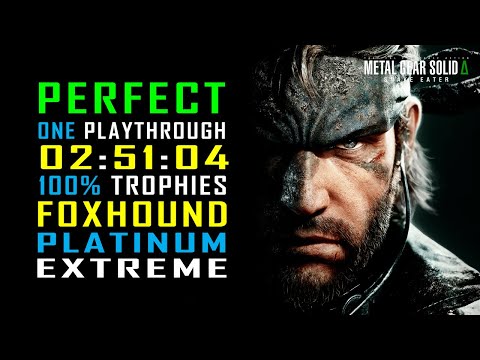 METAL GEAR SOLID 3 DELTA - The PERFECT Foxhound Guide - 100% in ONE Playthrough
