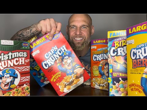 Cap’n Crunch and all its spinoffs ranked!! Taste and  full review!🥣😋👌🏻#mukbang #foodie