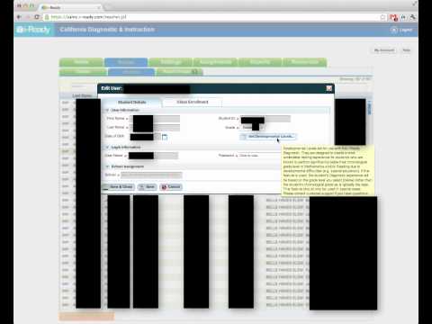 Changing The Developmental Level For The I Ready Diagnostic