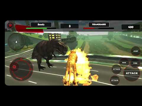 Lion vs Dianosaur SUPERMAN T-REX DEATH FALL - Animal Revolt Battle Simulator