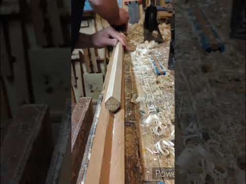 Hand Planing a Hickory Golf Shaft