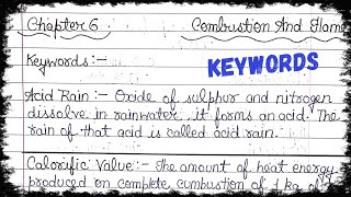 NCERT/CBSE : Class 8 Science - Chapter: 4 combustion and flame keywords | Keywords of Ch:4